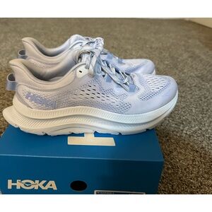 Hoka Blue Athletic Shoes with Breathable Mesh and Cushioned Sole